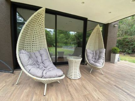 Sillón de relax Kea de aluminio y ratán sintético para exteriores