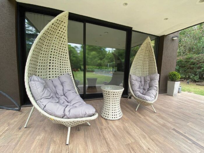 Sillón de relax Kea de aluminio y ratán sintético para exteriores