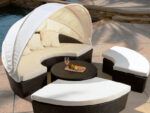 Juego de camastro y sofá-cama Philipp Plein con canopy para exteriores