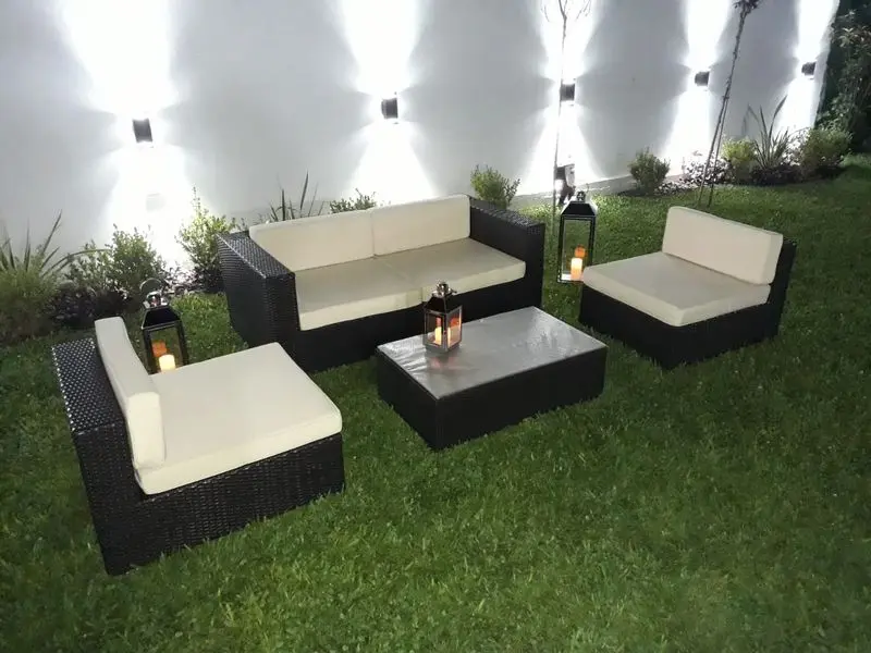 Juego de Living para exteriores de 5 piezas (5 personas)