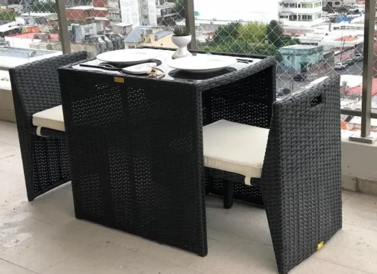 Set Onix - Juego de balcón/comedor para 2 personas