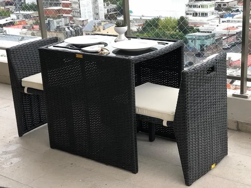 Set Onix - Juego de balcón/comedor para 2 personas